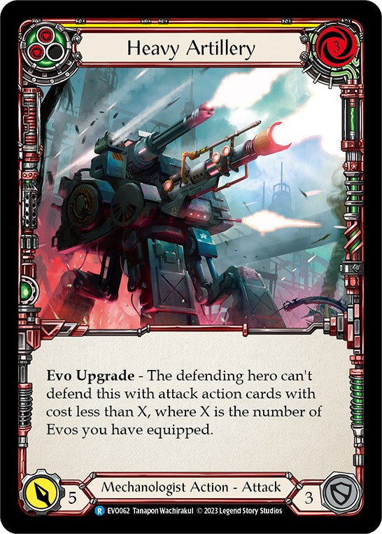 Heavy Artillery (Yellow) [EVO062] (Bright Lights)  Rainbow Foil | Devastation Store