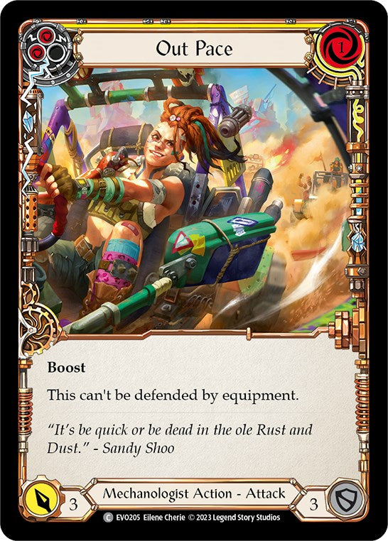 Out Pace (Yellow) [EVO205] (Bright Lights)  Rainbow Foil | Devastation Store