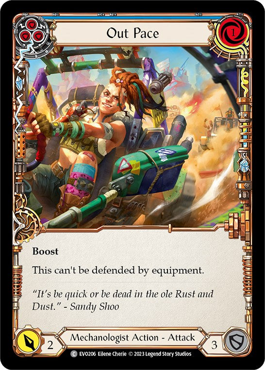 Out Pace (Blue) [EVO206] (Bright Lights)  Rainbow Foil | Devastation Store