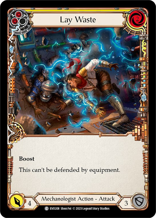 Lay Waste (Yellow) [EVO208] (Bright Lights)  Rainbow Foil | Devastation Store
