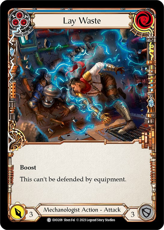 Lay Waste (Blue) [EVO208] (Bright Lights)  Rainbow Foil | Devastation Store