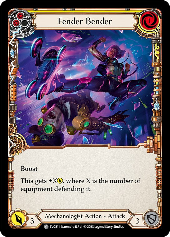 Fender Bender (Yellow) [EVO211] (Bright Lights)  Rainbow Foil | Devastation Store