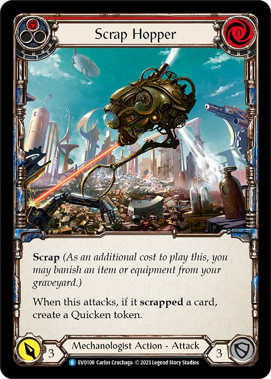 Scrap Hopper (Red) [EVO108] (Bright Lights)  Rainbow Foil | Devastation Store