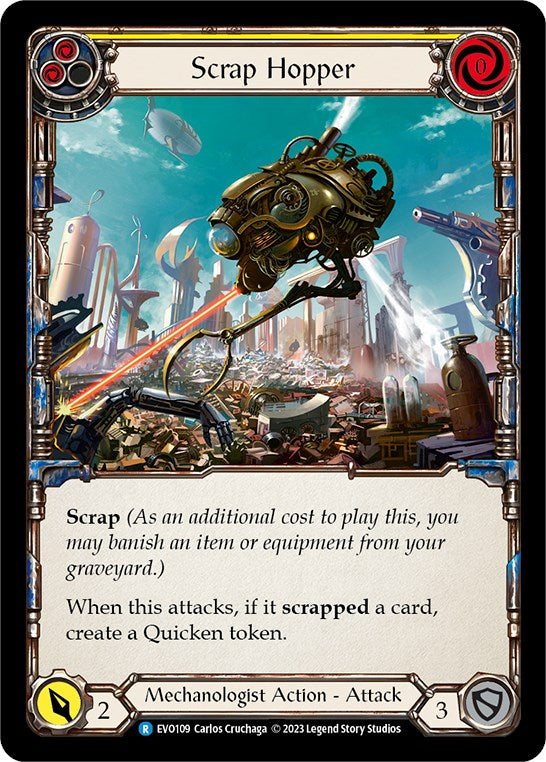 Scrap Hopper (Yellow) [EVO109] (Bright Lights)  Rainbow Foil | Devastation Store