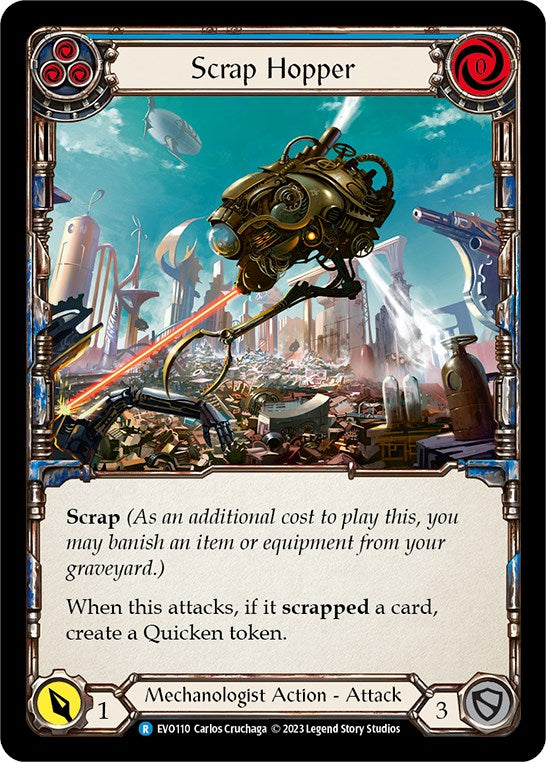 Scrap Hopper (Blue) [EVO110] (Bright Lights)  Rainbow Foil | Devastation Store