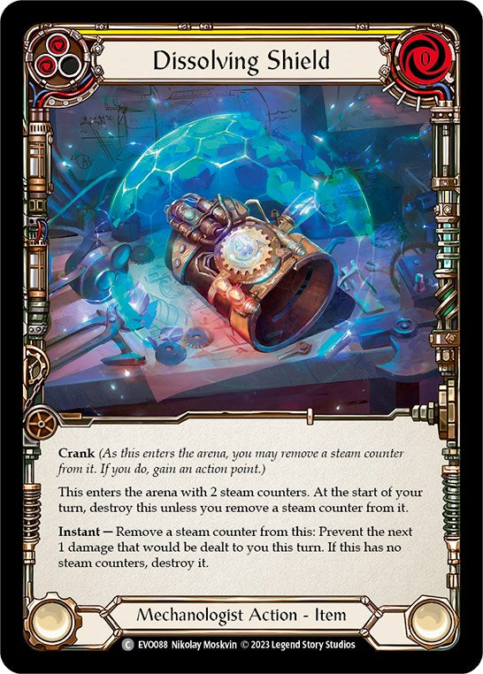 Dissolving Shield (Yellow) [EVO088] (Bright Lights)  Rainbow Foil | Devastation Store