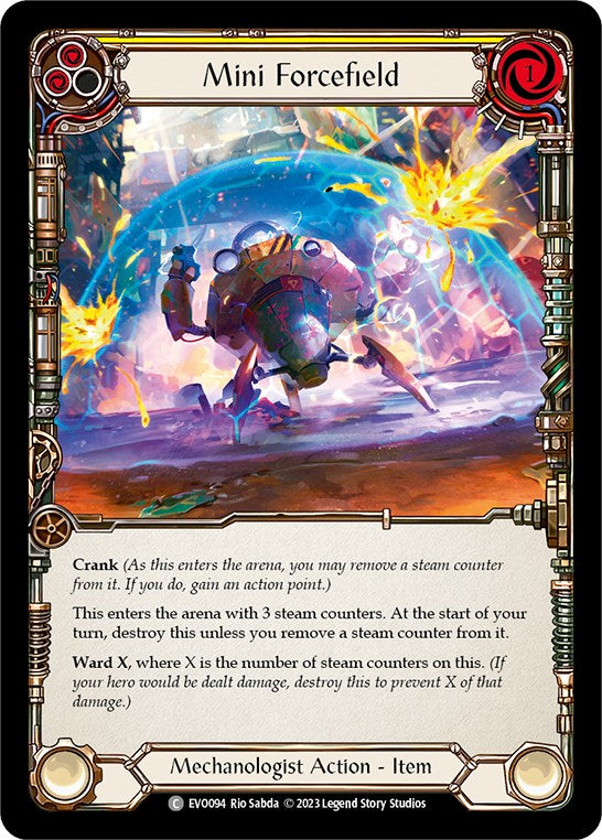 Mini Forcefield (Yellow) [EVO094] (Bright Lights)  Rainbow Foil | Devastation Store
