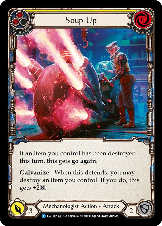 Soup Up (Yellow) [EVO112] (Bright Lights)  Rainbow Foil | Devastation Store