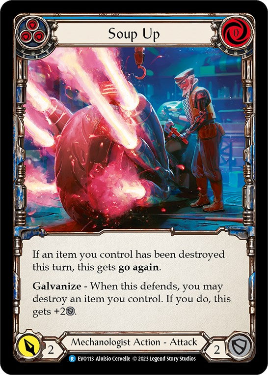 Soup Up (Blue) [EVO113] (Bright Lights)  Rainbow Foil | Devastation Store