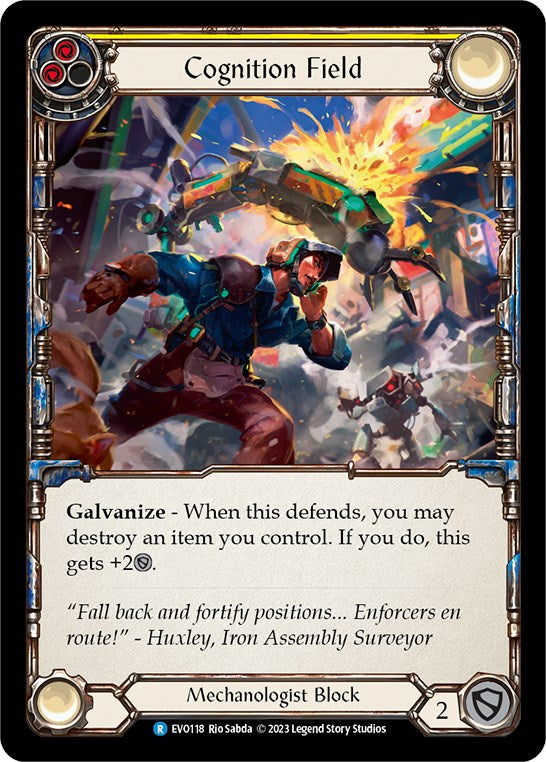 Cognition Field (Yellow) [EVO118] (Bright Lights)  Rainbow Foil | Devastation Store