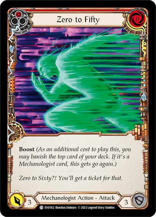 Zero to Fifty (Red) [EVO162] (Bright Lights)  Rainbow Foil | Devastation Store