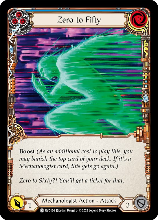 Zero to Fifty (Blue) [EVO164] (Bright Lights)  Rainbow Foil | Devastation Store