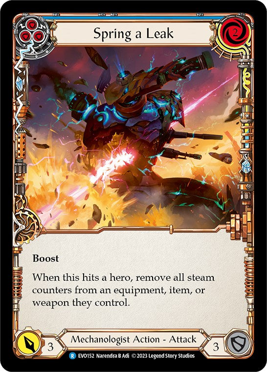 Spring a Leak (Blue) [EVO152] (Bright Lights)  Rainbow Foil | Devastation Store