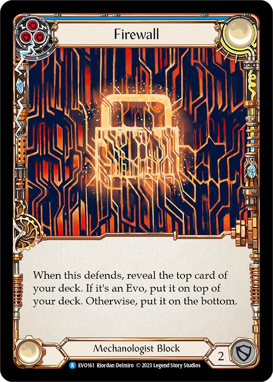 Firewall (Blue) [EVO161] (Bright Lights)  Rainbow Foil | Devastation Store