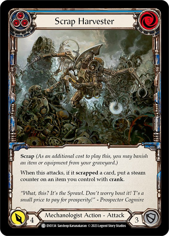 Scrap Harvester (Blue) [EVO134] (Bright Lights)  Rainbow Foil | Devastation Store