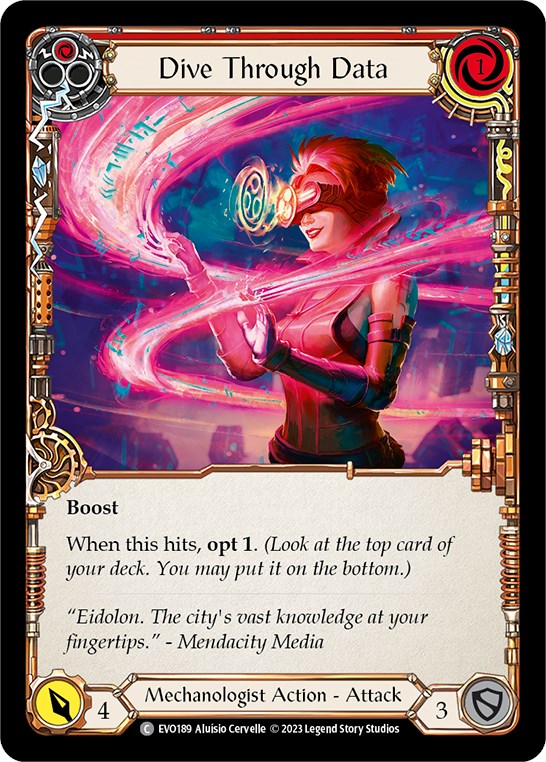 Dive Through Data (Red) [EVO189] (Bright Lights)  Rainbow Foil | Devastation Store