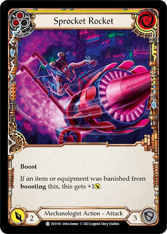 Sprocket Rocket (Yellow) [EVO193] (Bright Lights)  Rainbow Foil | Devastation Store