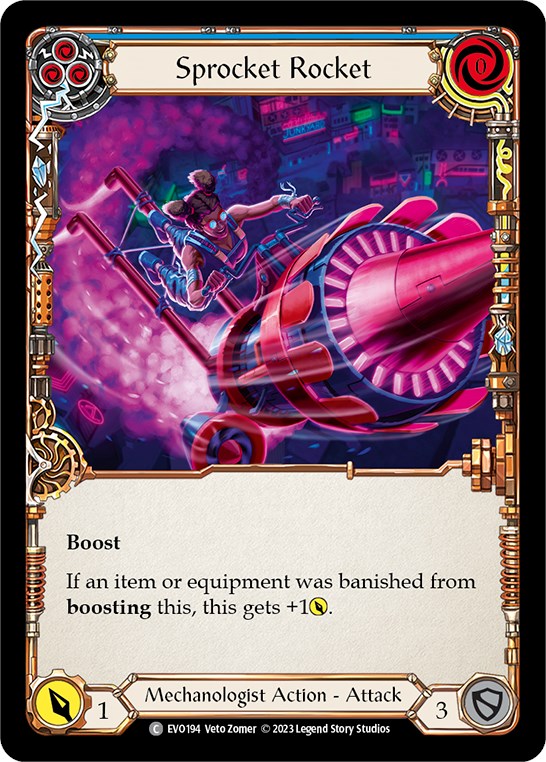 Sprocket Rocket (Blue) [EVO194] (Bright Lights)  Rainbow Foil | Devastation Store