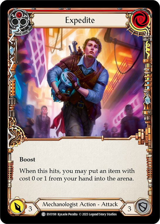 Expedite (Red) [EVO198] (Bright Lights)  Rainbow Foil | Devastation Store
