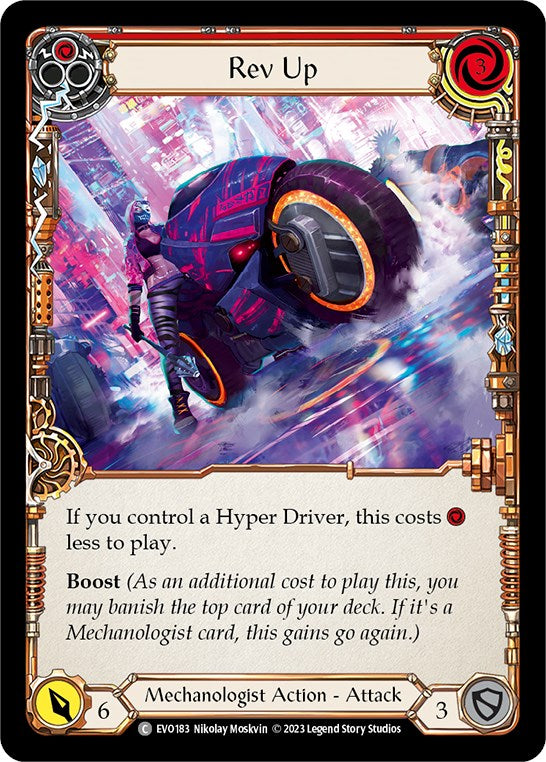 Rev Up (Red) [EVO183] (Bright Lights)  Rainbow Foil | Devastation Store