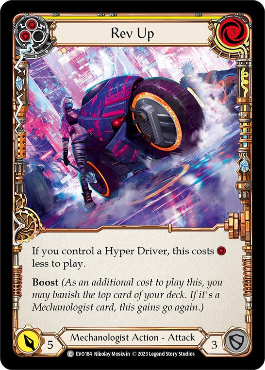 Rev Up (Yellow) [EVO184] (Bright Lights)  Rainbow Foil | Devastation Store