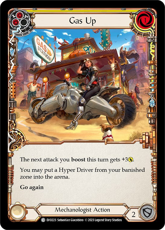 Gas Up (Yellow) [EVO223] (Bright Lights)  Rainbow Foil | Devastation Store