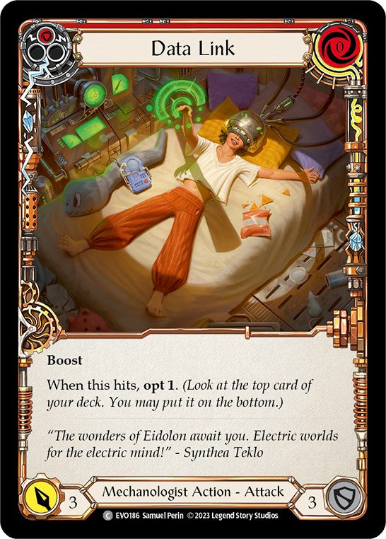 Data Link (Red) [EVO186] (Bright Lights)  Rainbow Foil | Devastation Store
