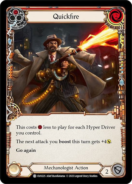 Quickfire (Red) [EVO225] (Bright Lights)  Rainbow Foil | Devastation Store