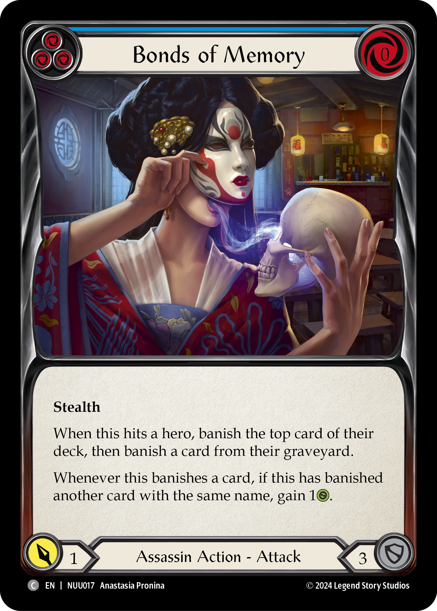 Bonds of Memory (Blue) [NUU017] (Part the Mistveil Nuu Blitz Deck) | Devastation Store