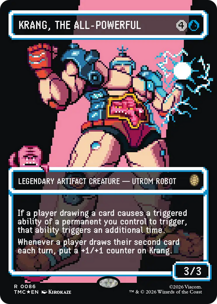 Krang, the All-Powerful (Borderless) (Surge Foil) [Teenage Mutant Ninja Turtles Commander] | Devastation Store