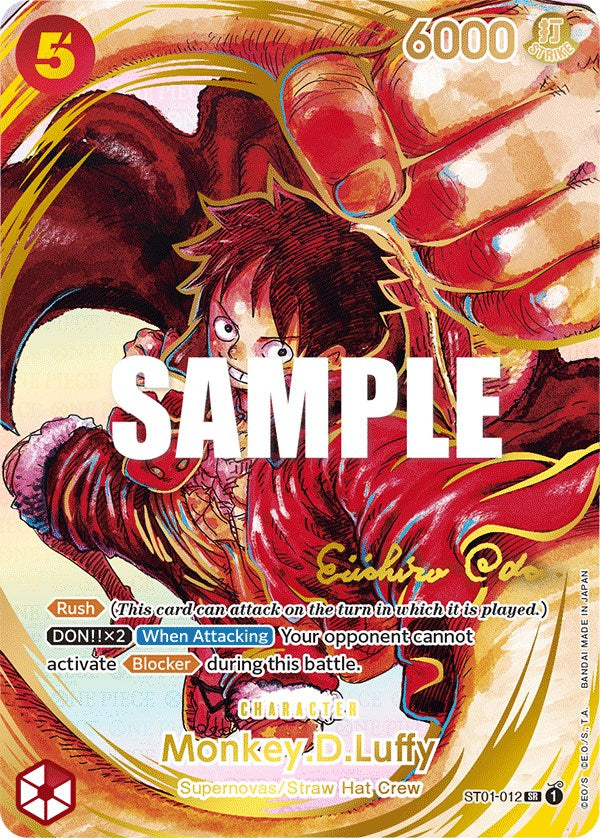 Monkey.D.Luffy (Alternate Art) (Gold-Stamped Signature) [Starter Deck: Straw Hat Crew] | Devastation Store