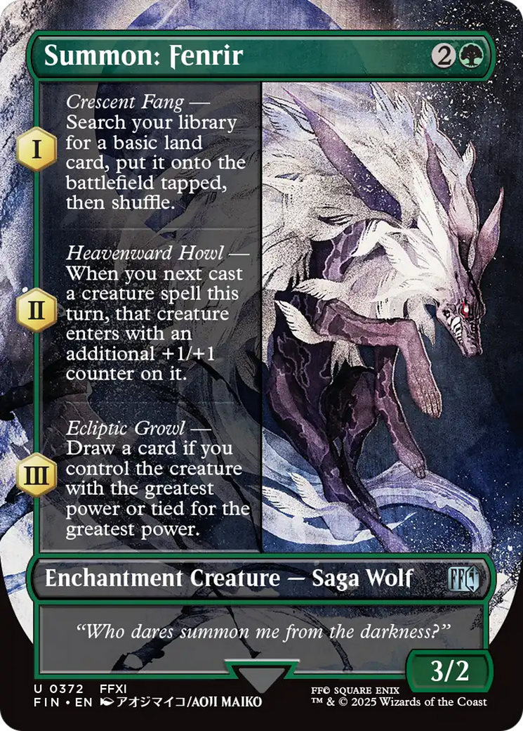 Summon: Fenrir (Borderless) [FINAL FANTASY] | Devastation Store