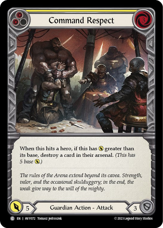Command Respect (Yellow) [HVY072] (Heavy Hitters)  Rainbow Foil | Devastation Store