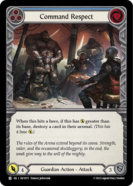 Command Respect (Blue) [HVY073] (Heavy Hitters)  Rainbow Foil | Devastation Store