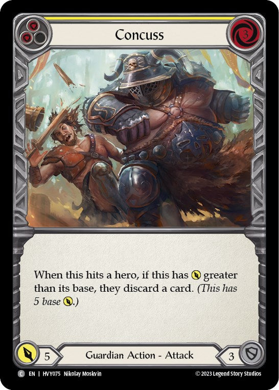 Concuss (Yellow) [HVY075] (Heavy Hitters)  Rainbow Foil | Devastation Store