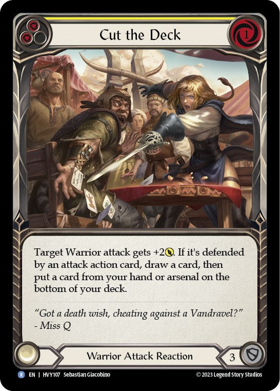 Cut the Deck (Yellow) [HVY107] (Heavy Hitters)  Rainbow Foil | Devastation Store