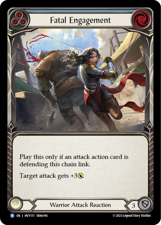 Fatal Engagement (Blue) [HVY111] (Heavy Hitters)  Rainbow Foil | Devastation Store