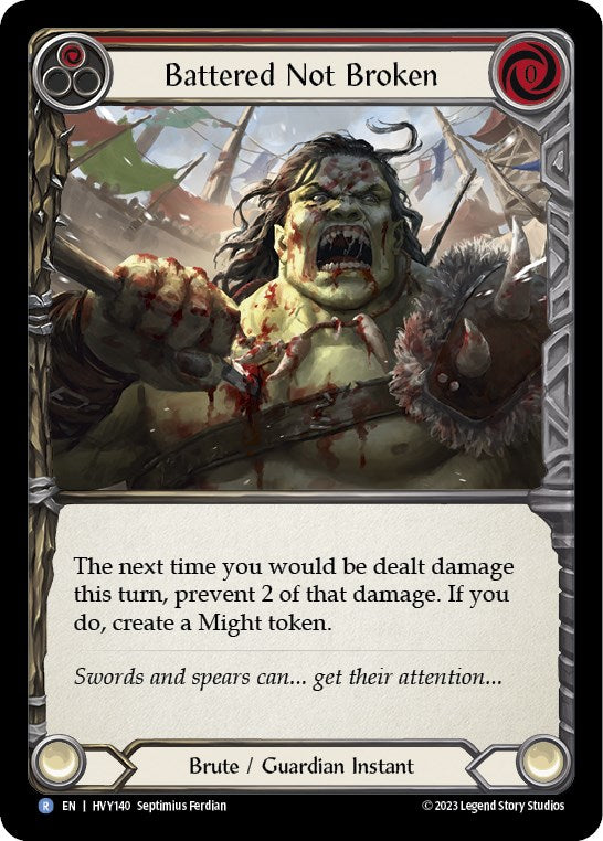 Battered Not Broken [HVY140] (Heavy Hitters)  Rainbow Foil | Devastation Store