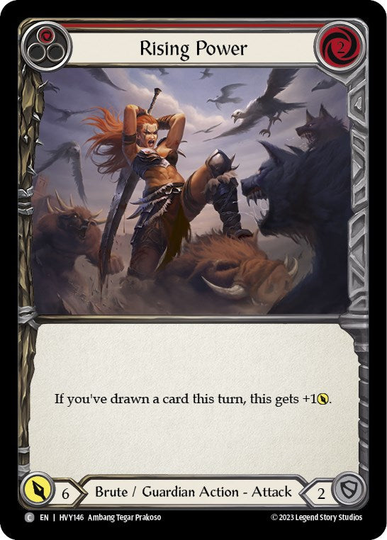 Rising Power (Red) [HVY146] (Heavy Hitters)  Rainbow Foil | Devastation Store