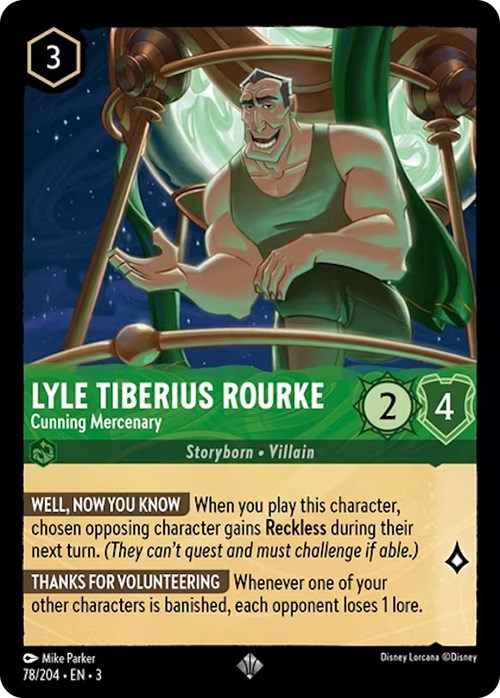 Lyle Tiberius Rourke - Cunning Mercenary (78/204) [Into the Inklands] | Devastation Store