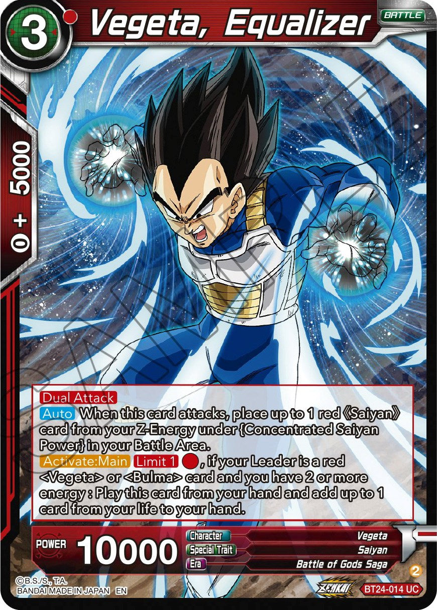 Vegeta, Equalizer (BT24-014) [Beyond Generations] | Devastation Store