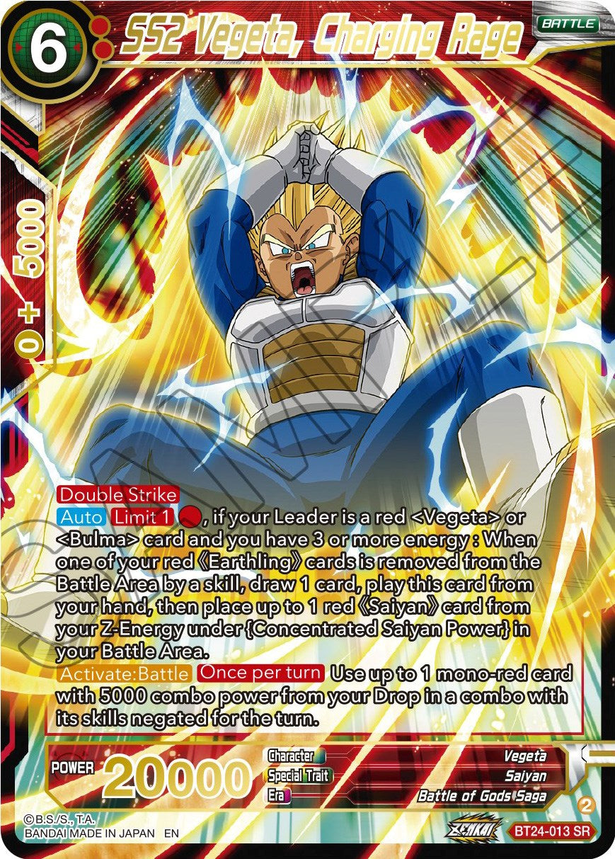 SS2 Vegeta, Charging Rage (BT24-013) [Beyond Generations] | Devastation Store