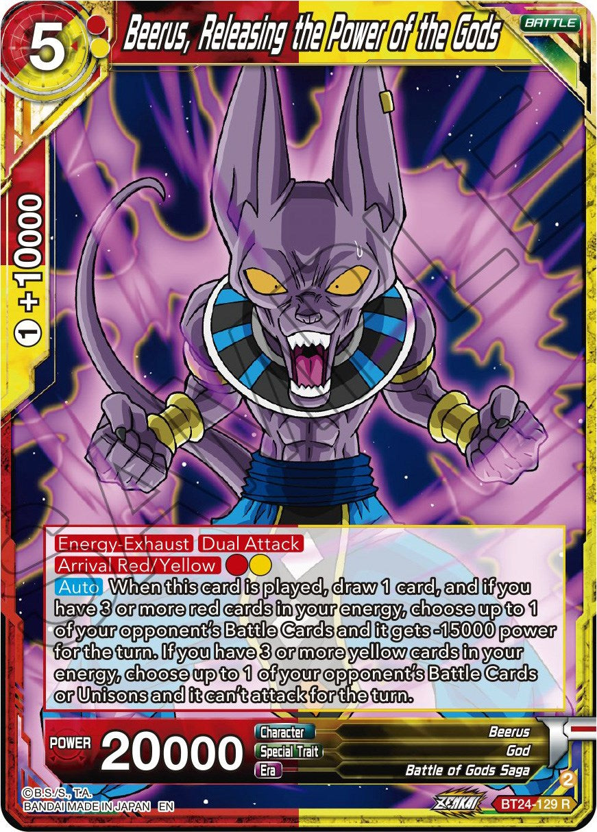 Beerus, Releasing the Power of the Gods (BT24-129) [Beyond Generations] | Devastation Store