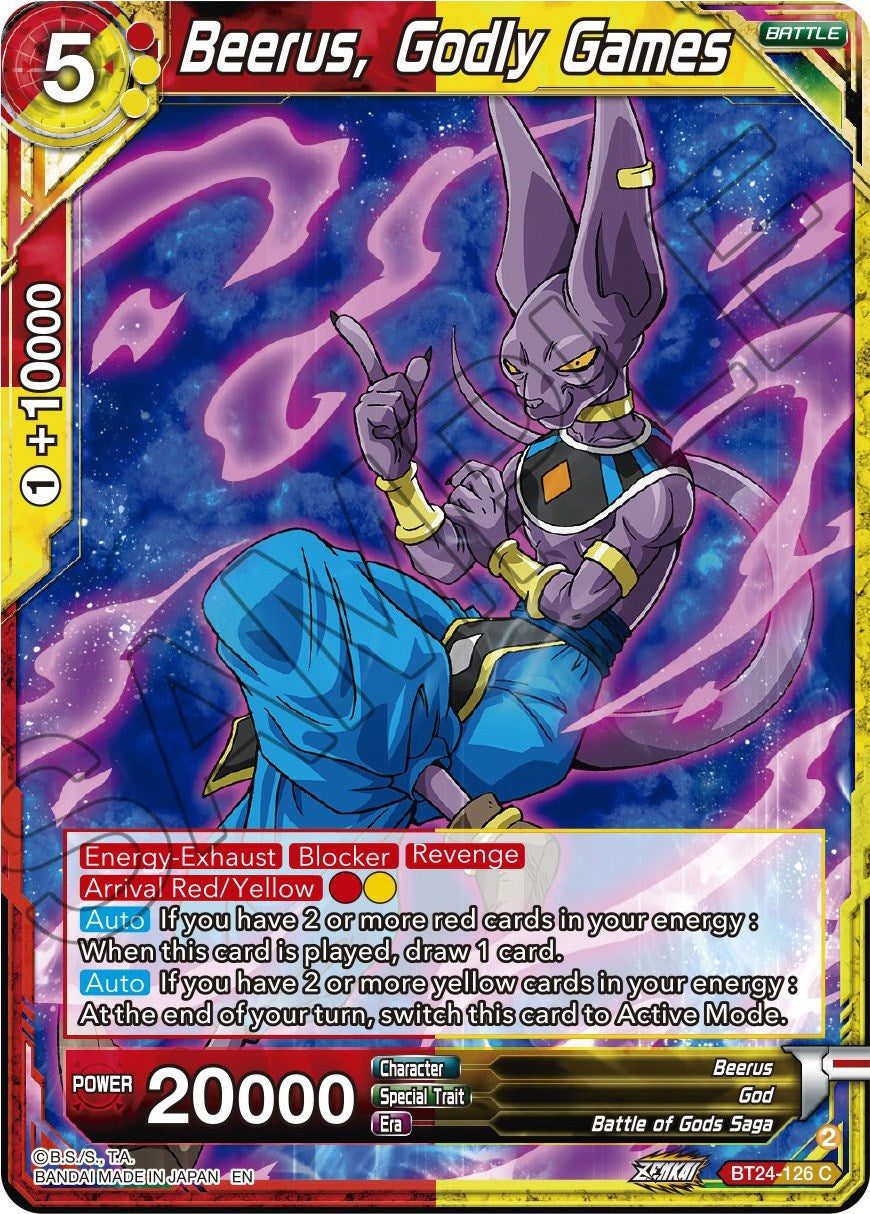 Beerus, Godly Games (BT24-126) [Beyond Generations] | Devastation Store