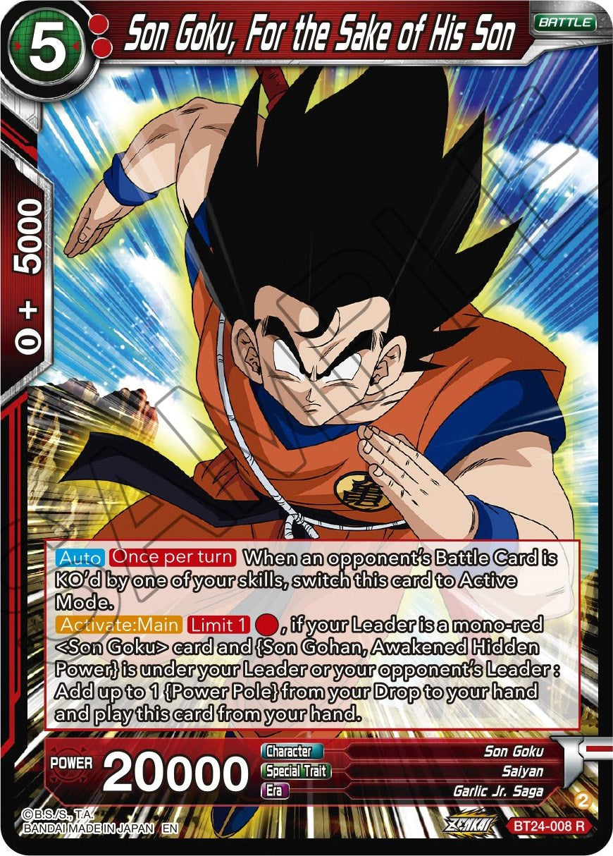Son Goku, For the Sake of His Son (BT24-008) [Beyond Generations] | Devastation Store