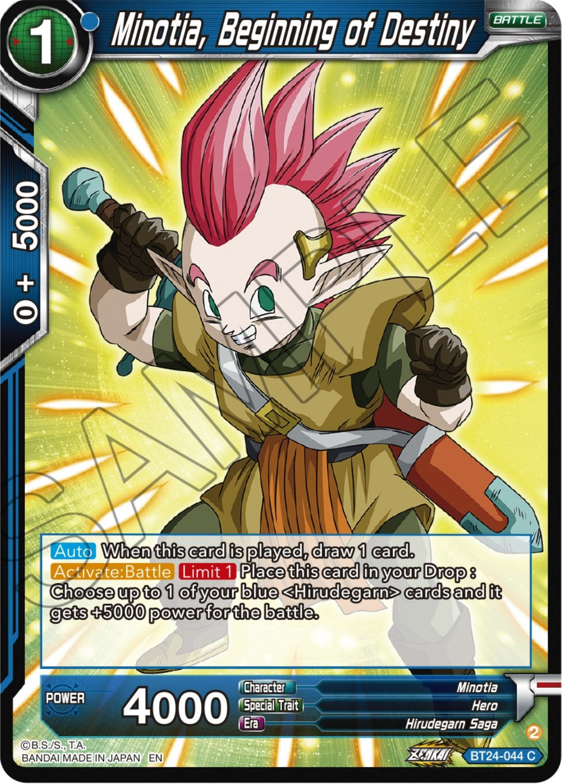 Minotia, Beginning of Destiny (BT24-044) [Beyond Generations] | Devastation Store