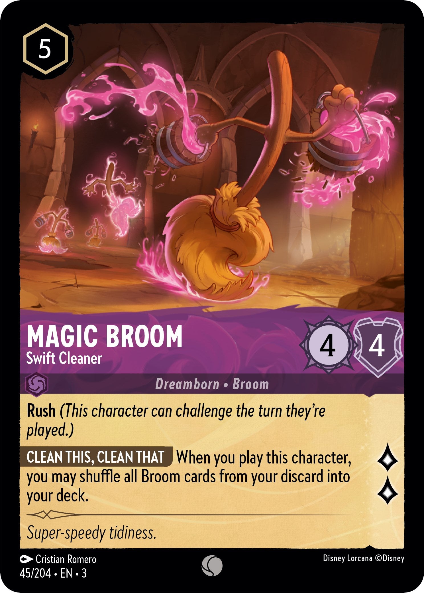 Magic Broom - Swift Cleaner (45//204) [Into the Inklands] | Devastation Store