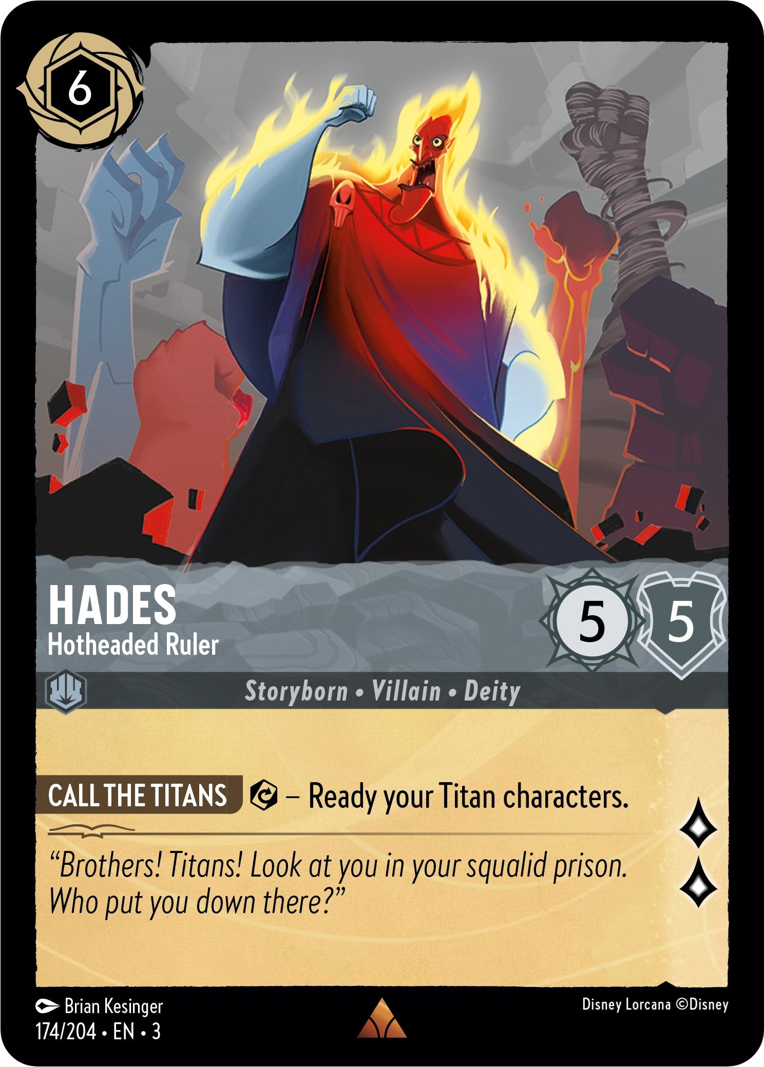 Hades - Hotheaded Ruler (174/204) [Into the Inklands] | Devastation Store