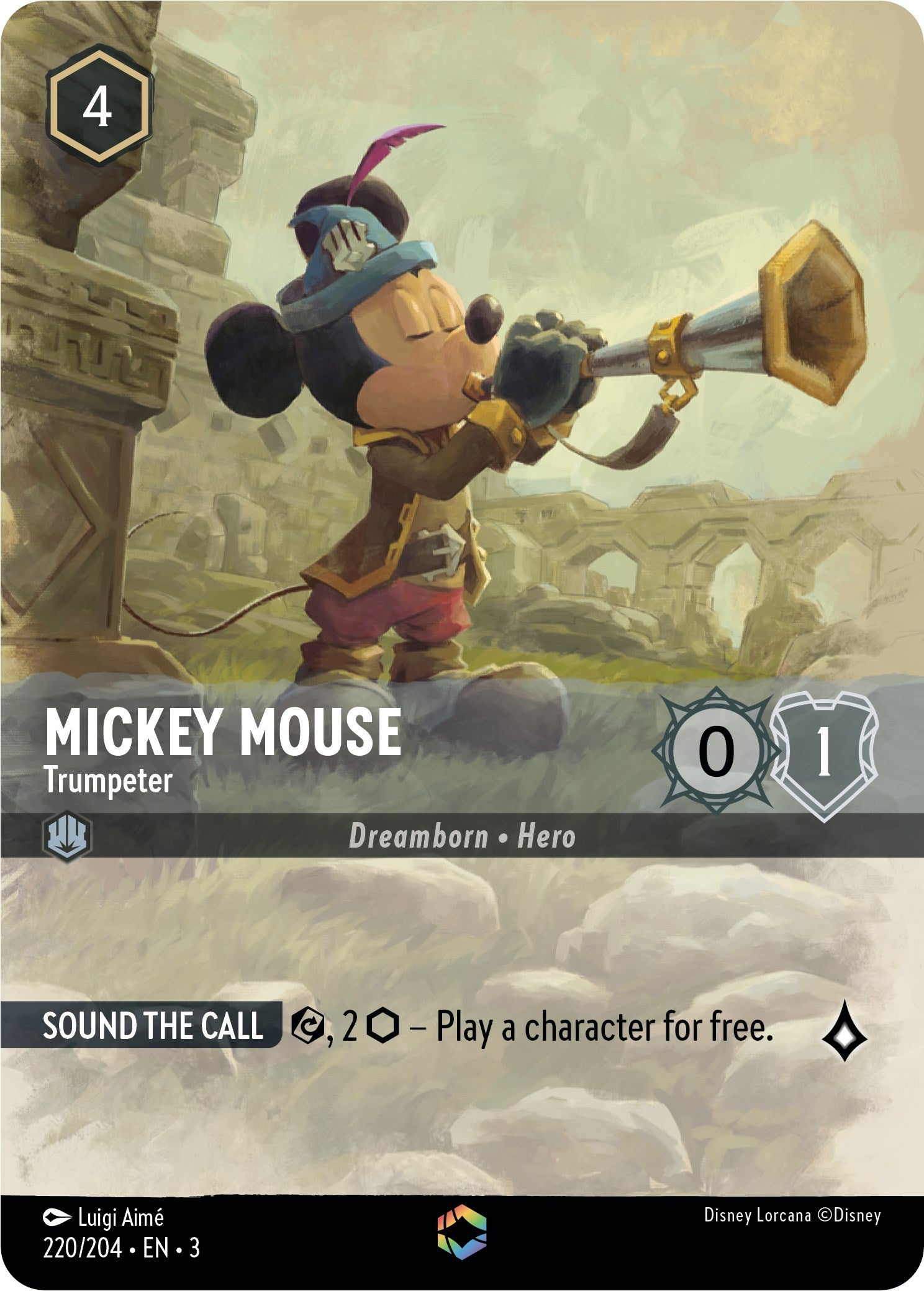 Mickey Mouse -Trumpeter (Enchanted) (220/204) [Into the Inklands] | Devastation Store