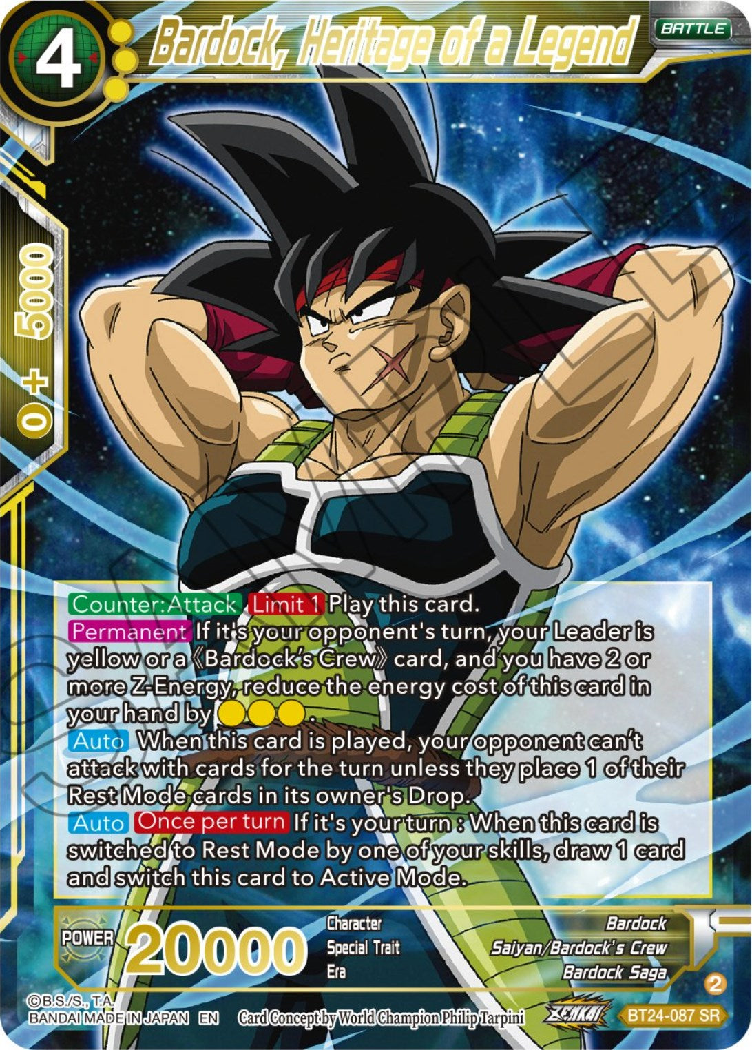 Bardock, Heritage of a Legend (BT24-087) [Beyond Generations] | Devastation Store